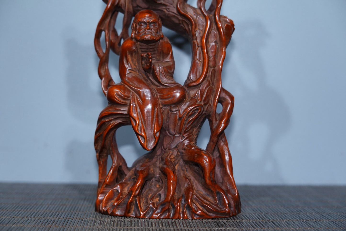 Collectible decorations, boxwood carved Dharma ornaments