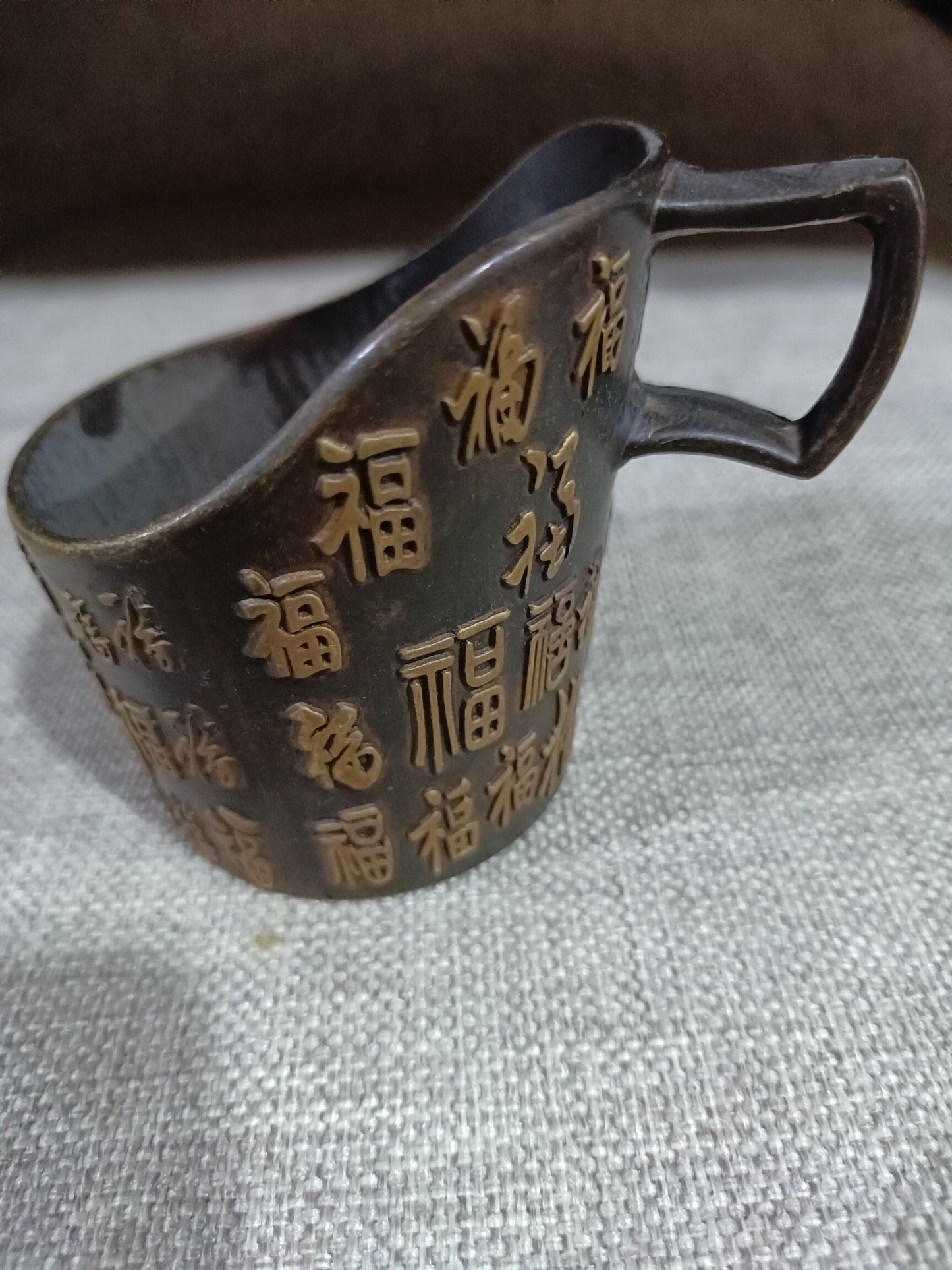 Chinese antique pure copper water cup
