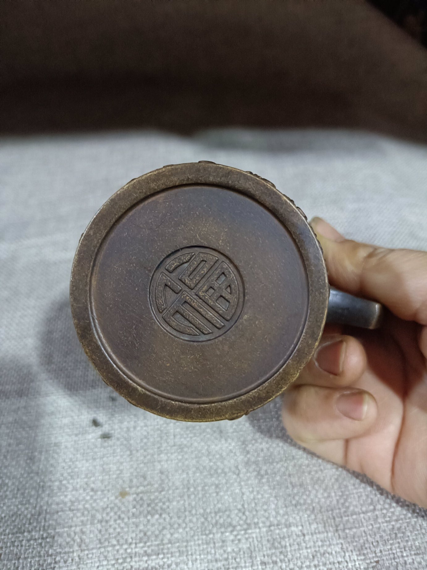 Chinese antique pure copper water cup