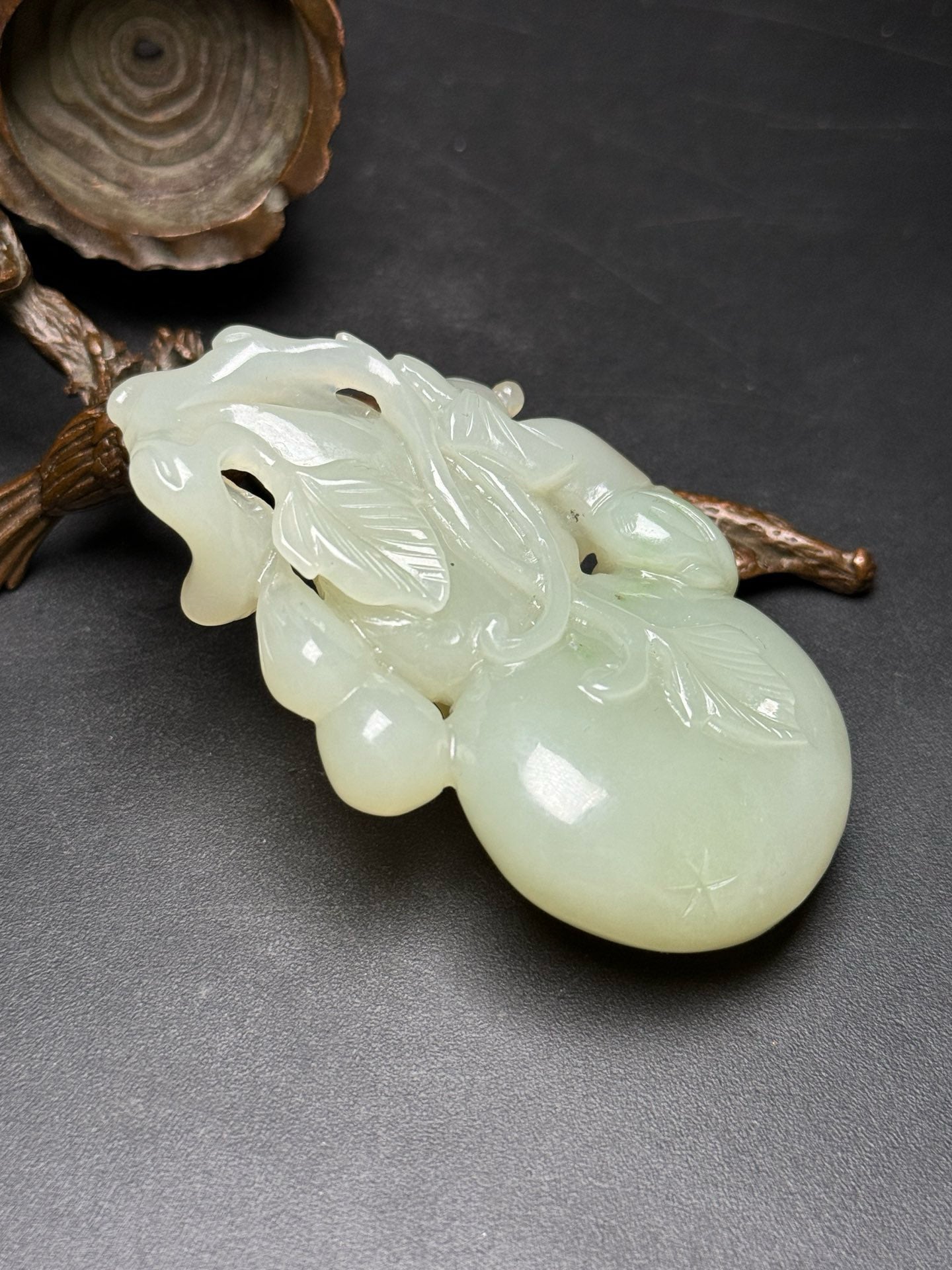 Chinese antique Hotan Jade gourd