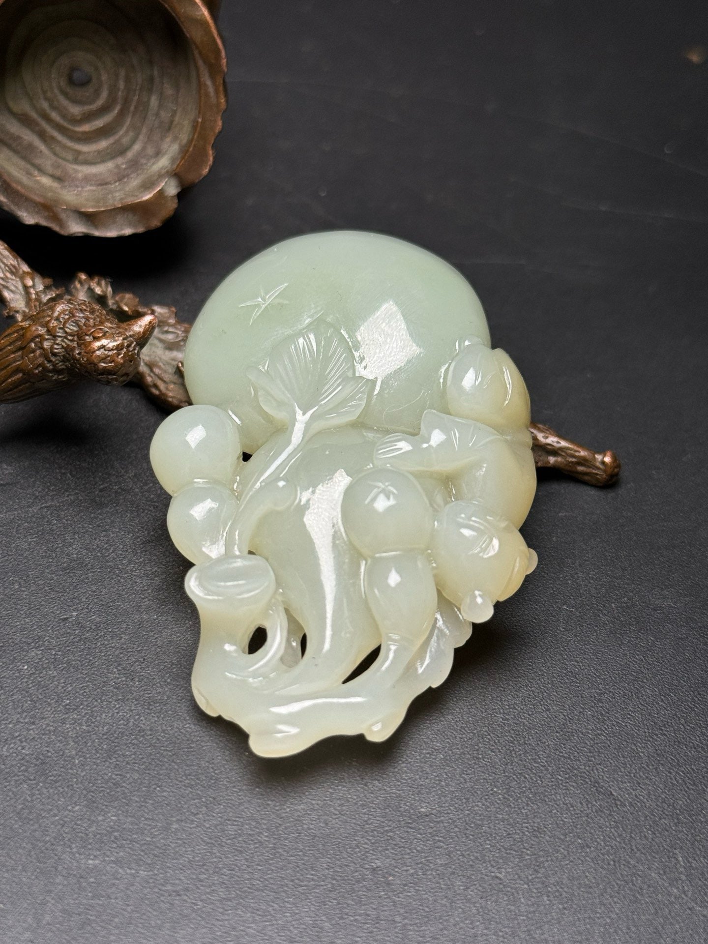 Chinese antique Hotan Jade gourd