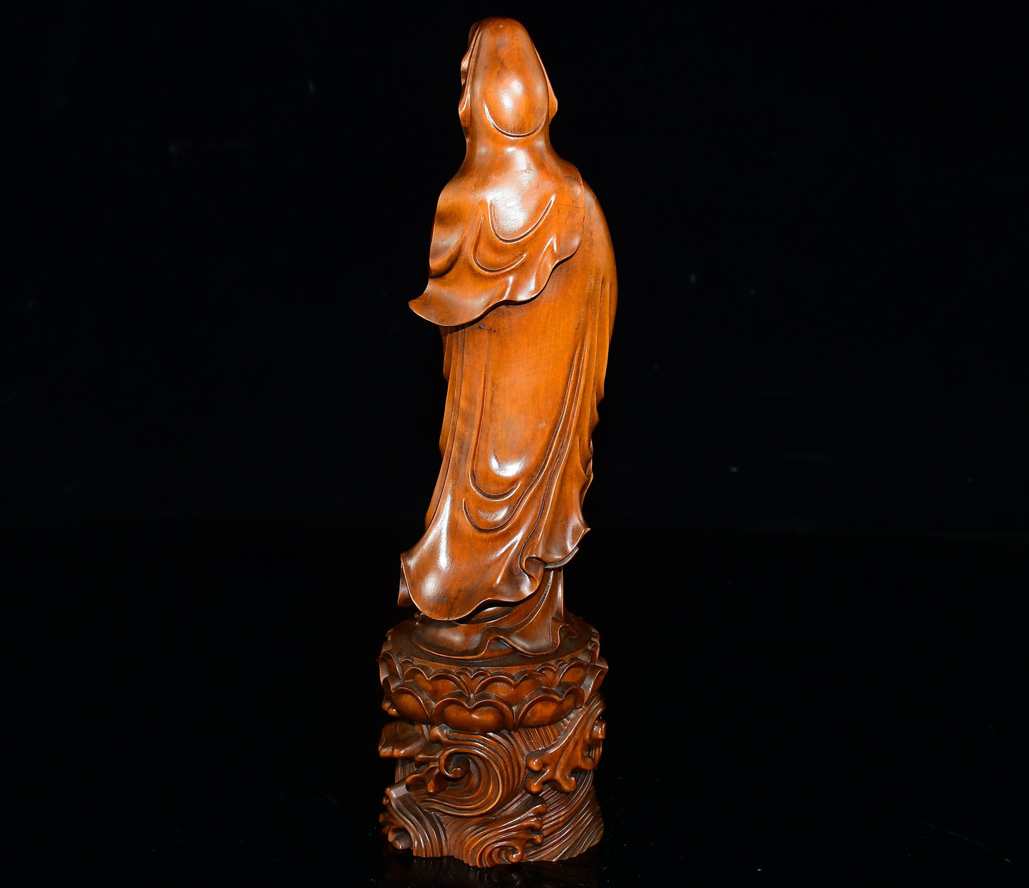 Boutique small leaf boxwood clear bottle Guanyin ornament