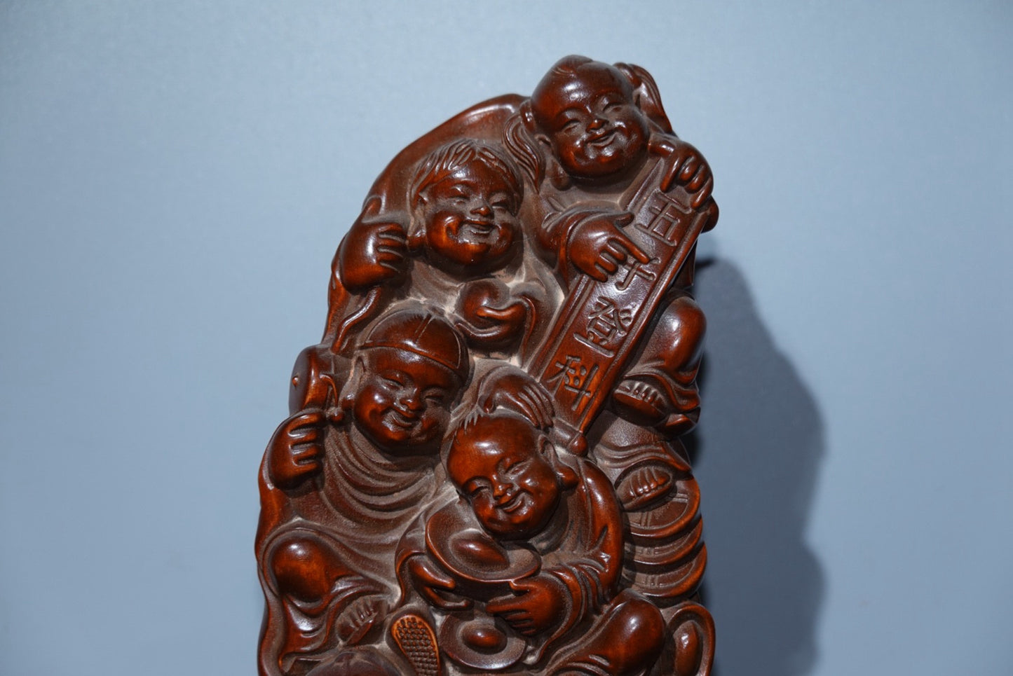 Huangyang wood carving and carving of Wuzi Dengke ornaments, furniture decorations, collectibles, gifts