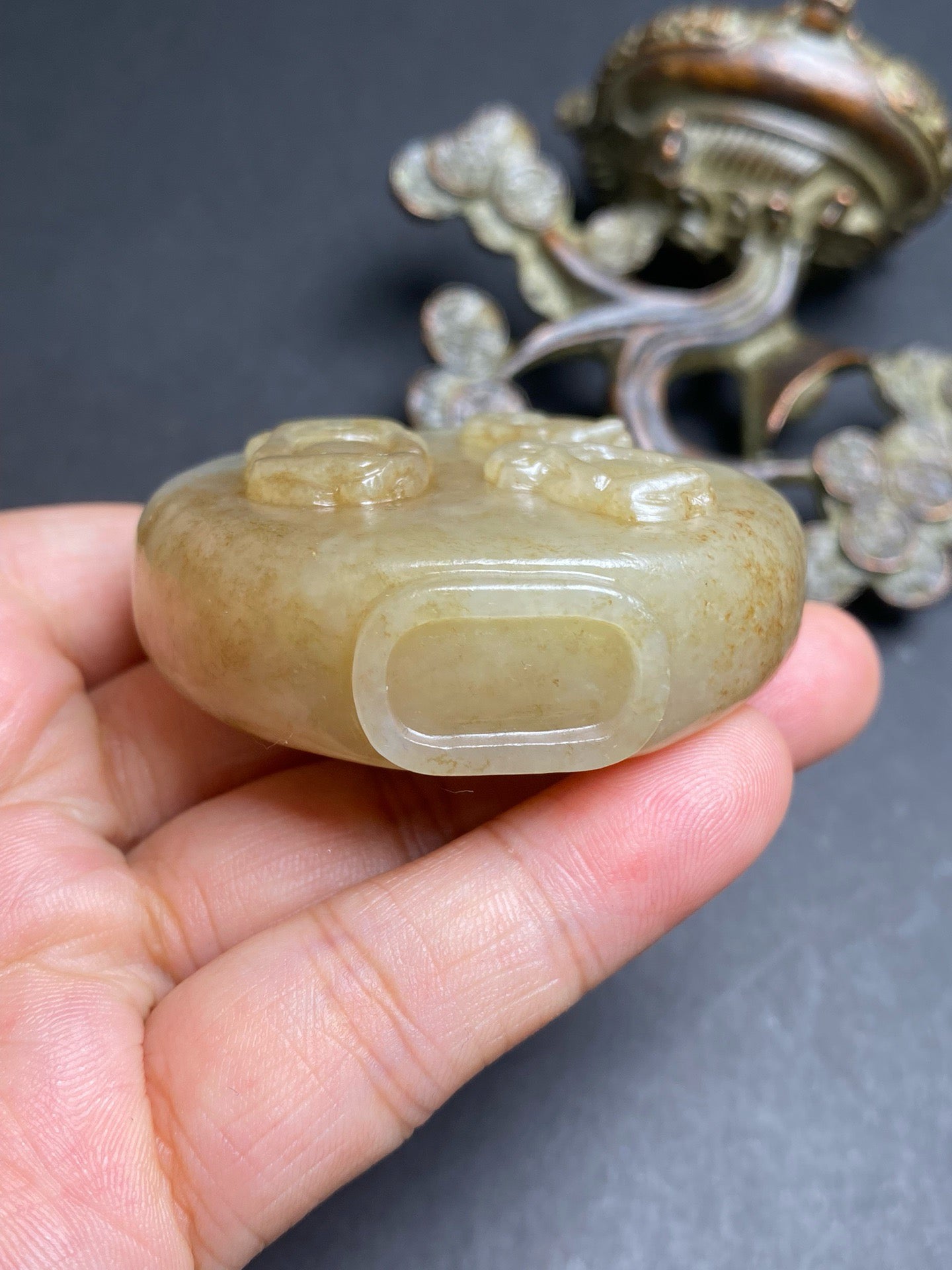 Chinese antique Hotan Jade snuff bottle