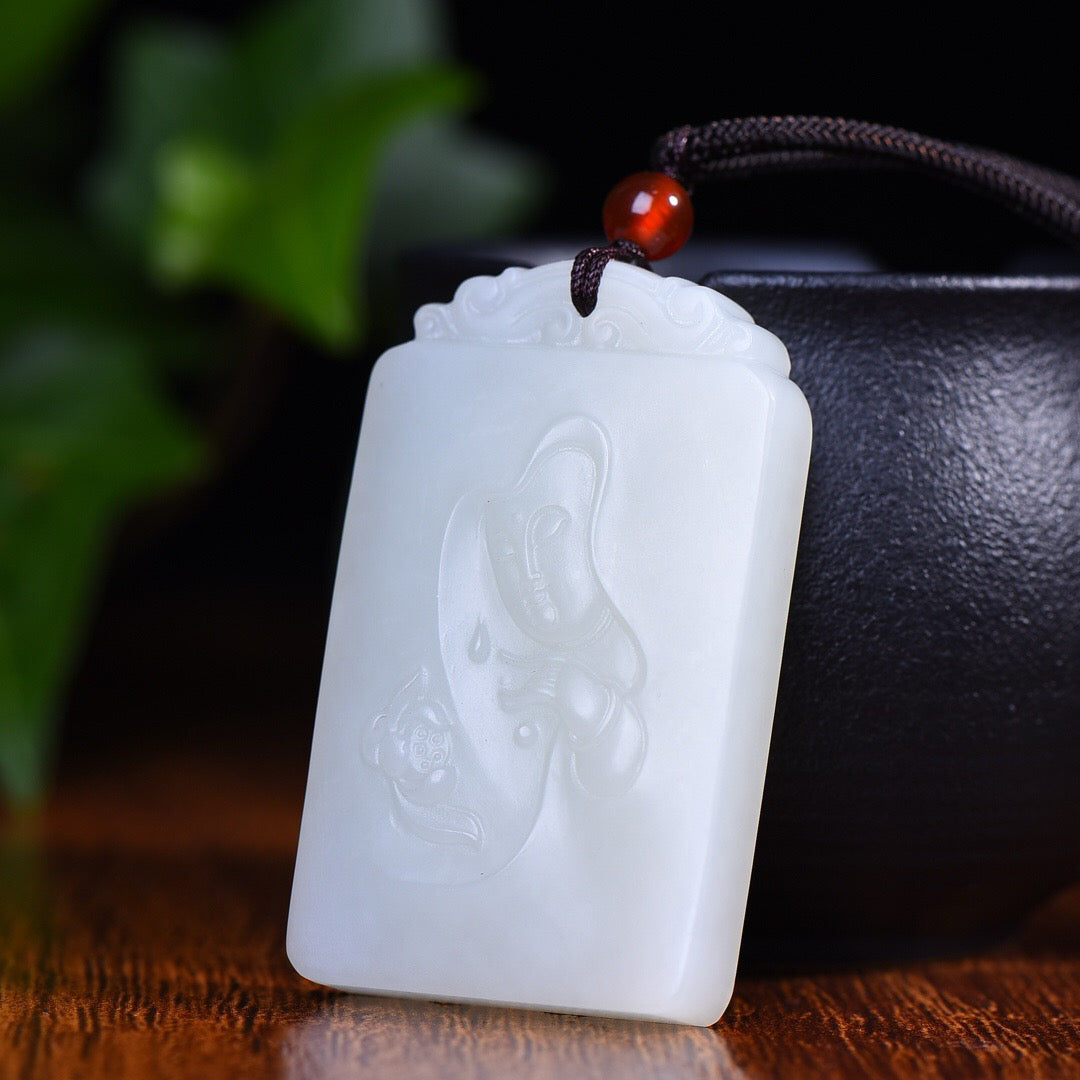 Hotan Jade's Lotus Avalokitesvara