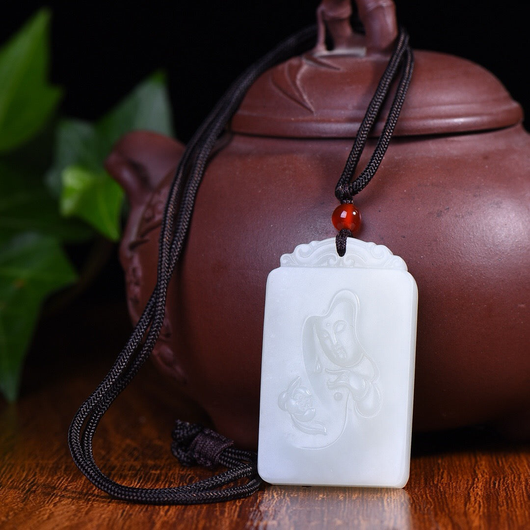 Hotan Jade's Lotus Avalokitesvara