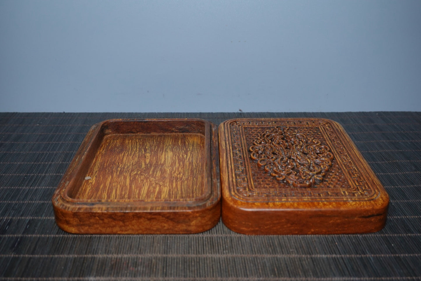 Collection Huangyang Wood Carved Inkstone Box