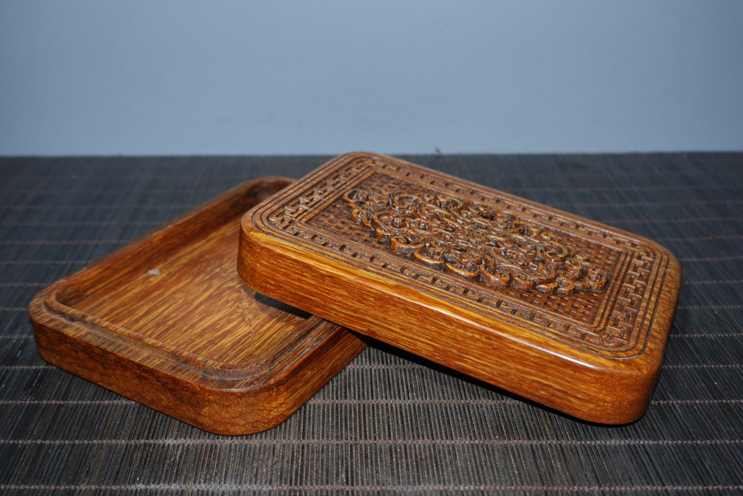Collection Huangyang Wood Carved Inkstone Box