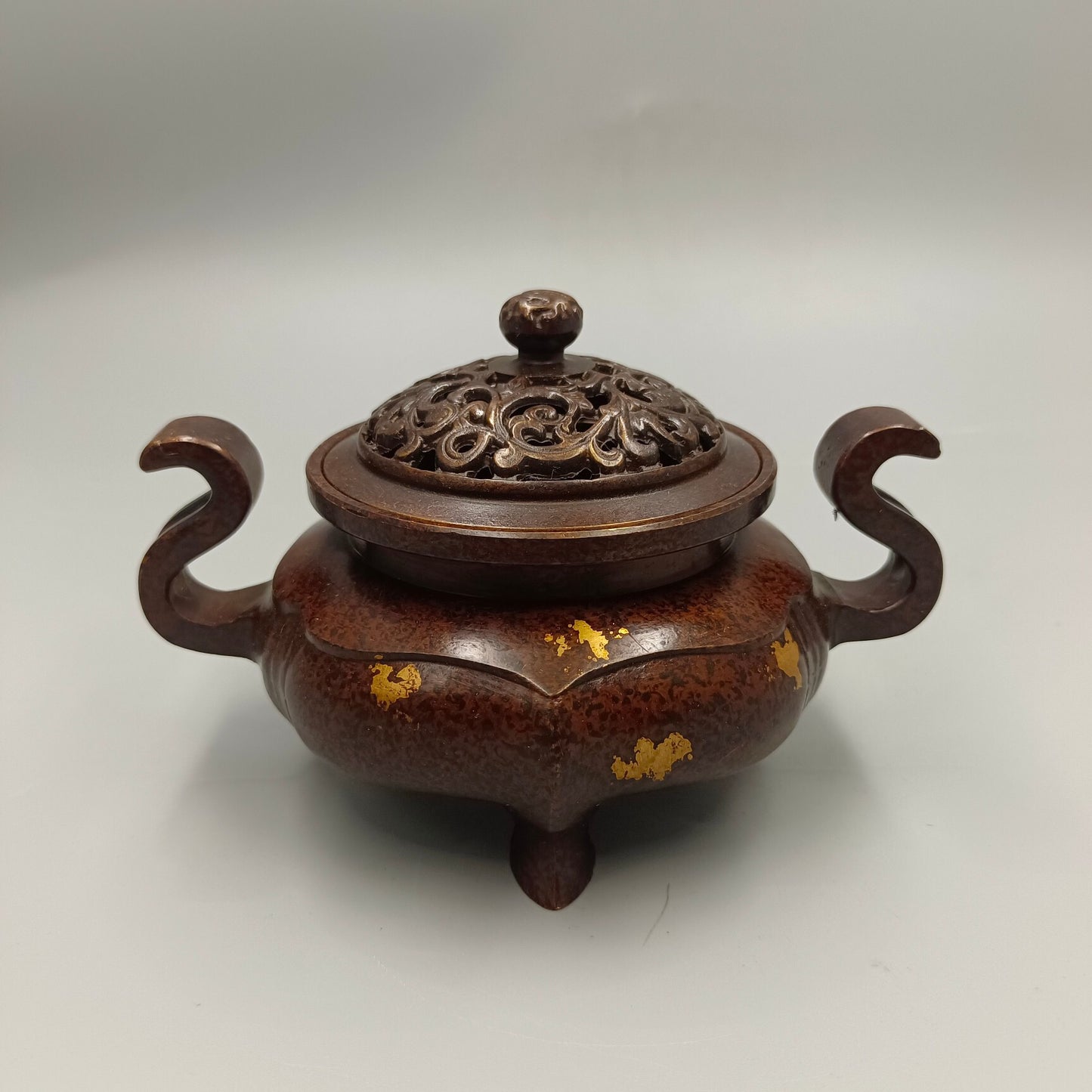 Chinese antique pure copper incense hanging furnace ornaments