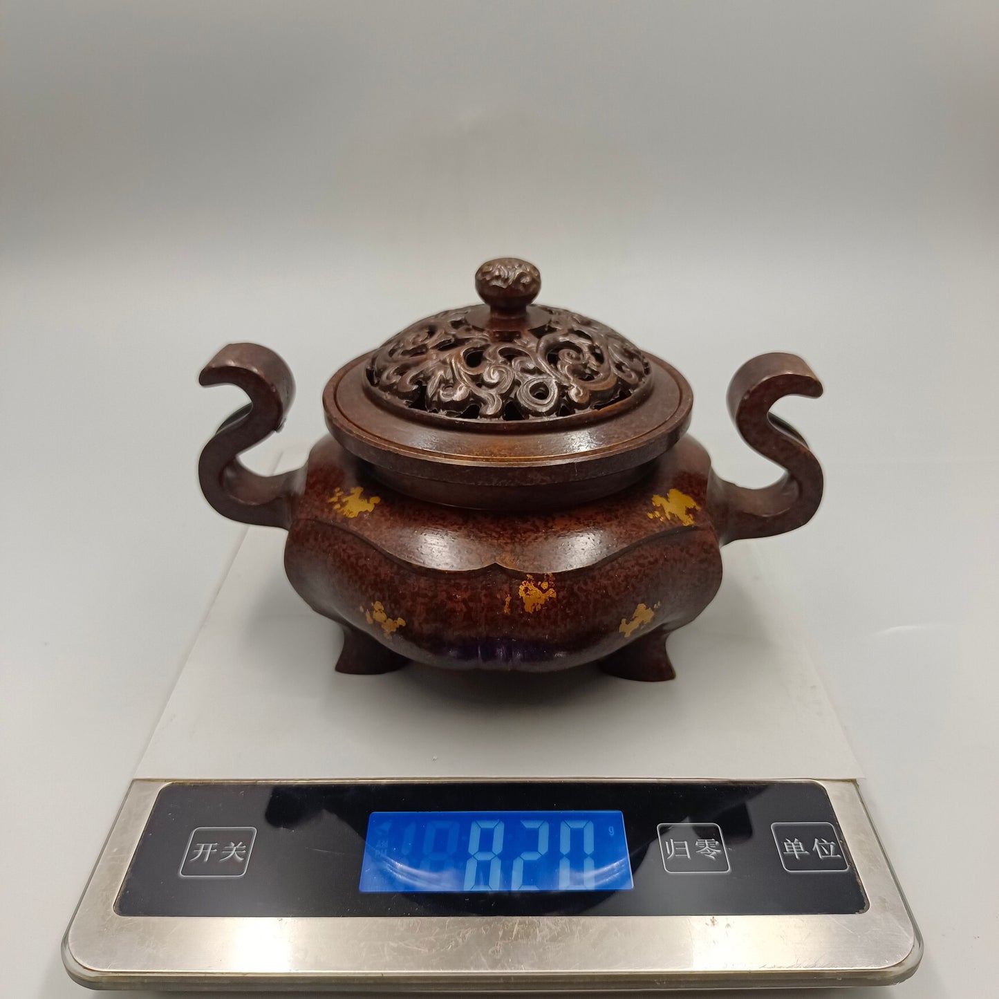 Chinese antique pure copper incense hanging furnace ornaments