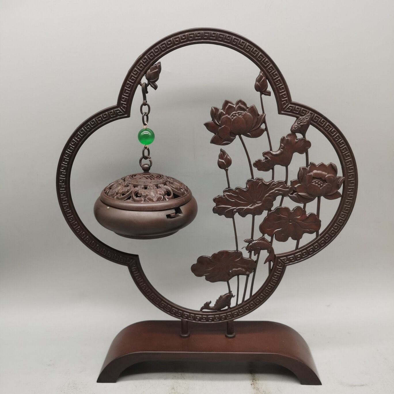 Chinese antique pure copper incense hanging furnace ornaments