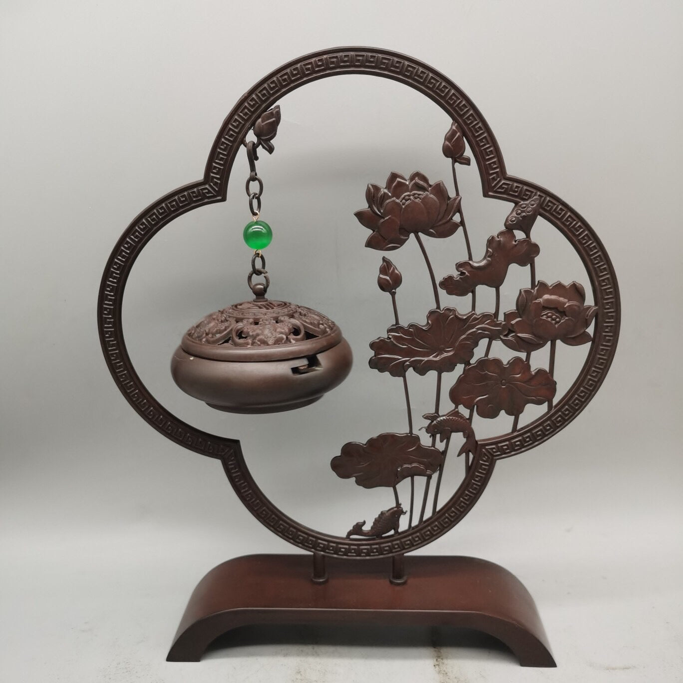 Chinese antique pure copper incense hanging furnace ornaments