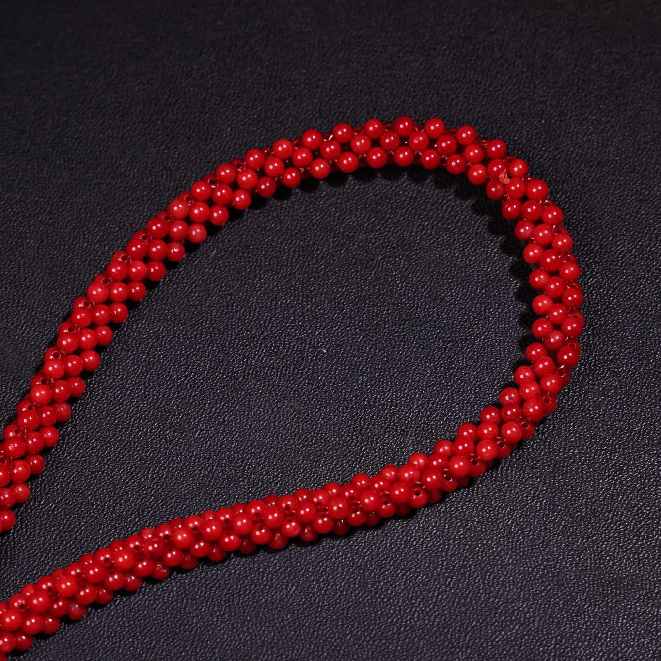 Rare Premium Red Coral Woven Gourd Necklace Sweater Chain