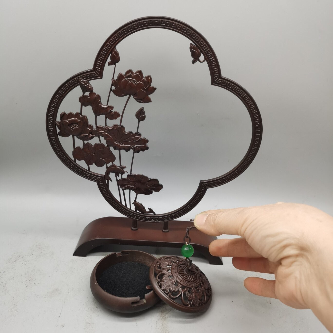 Chinese antique pure copper incense hanging furnace ornaments