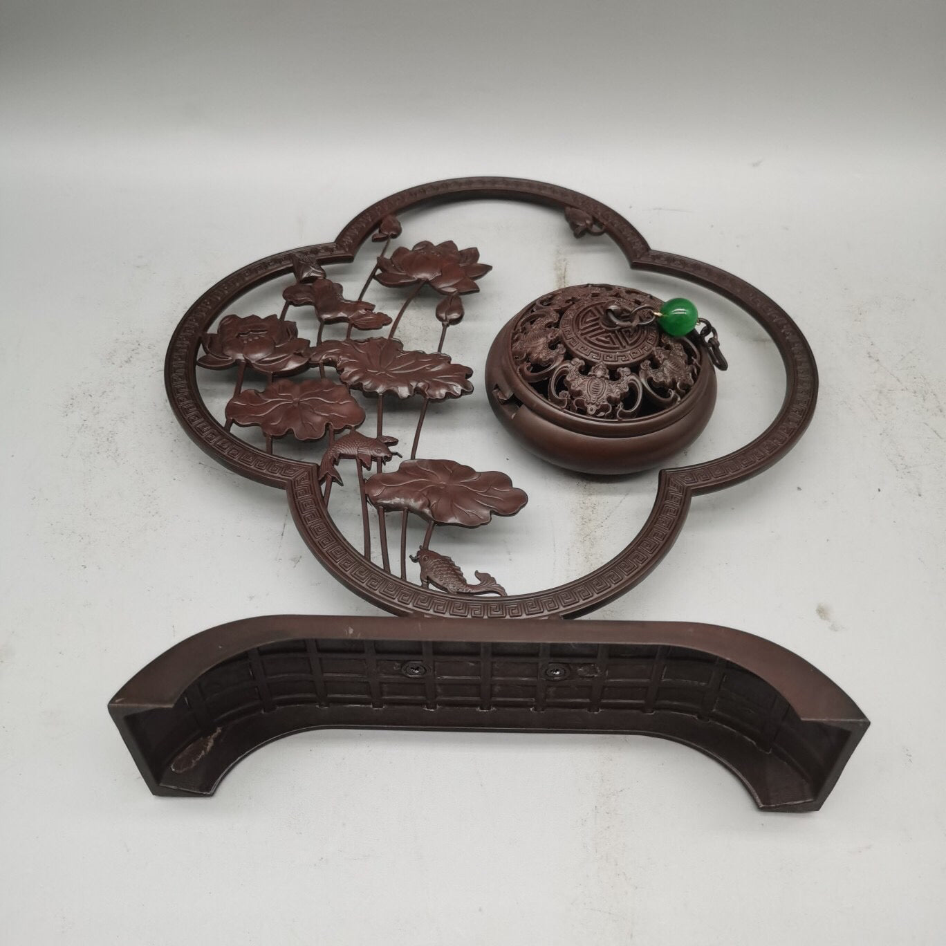 Chinese antique pure copper incense hanging furnace ornaments