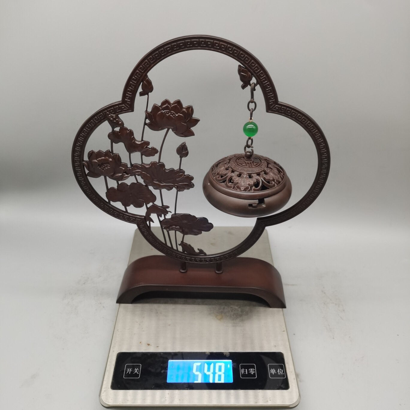 Chinese antique pure copper incense hanging furnace ornaments