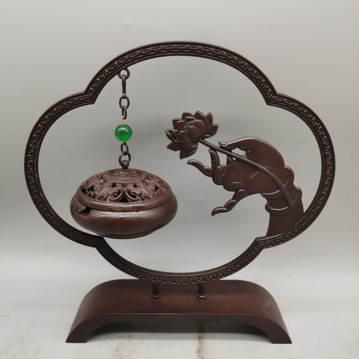Chinese antique pure copper incense hanging furnace ornaments