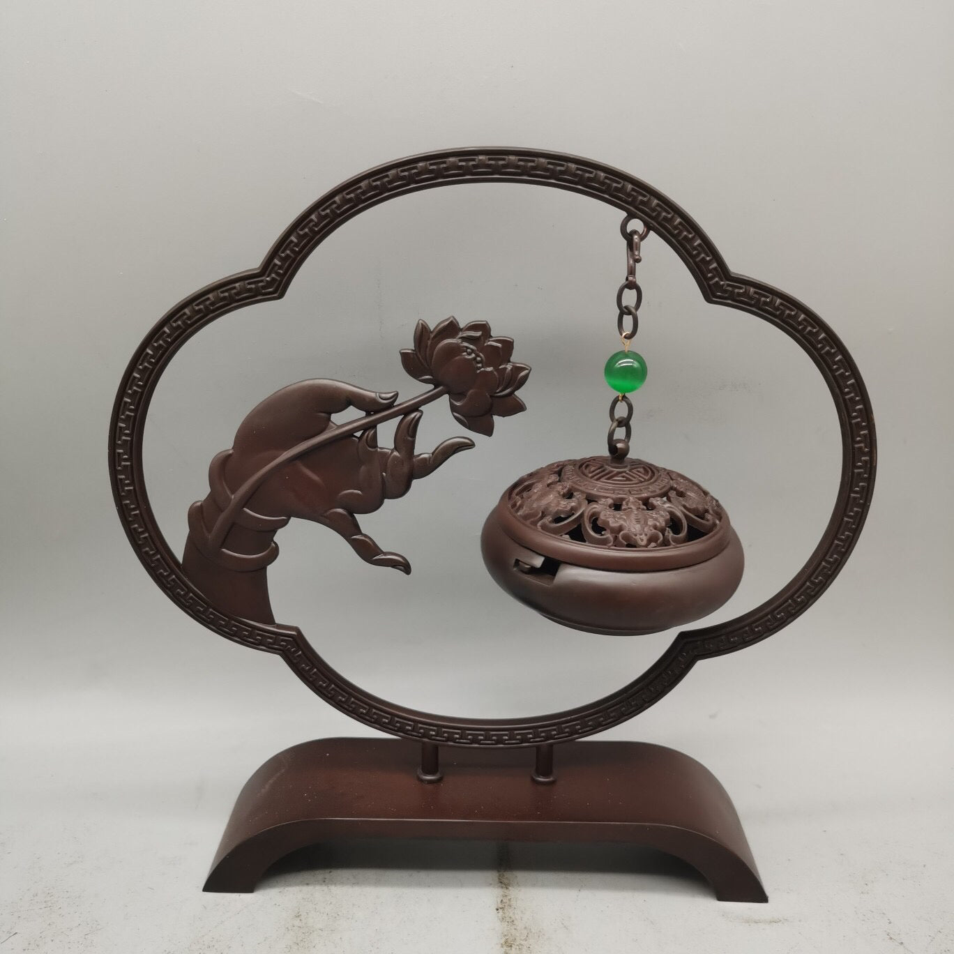 Chinese antique pure copper incense hanging furnace ornaments