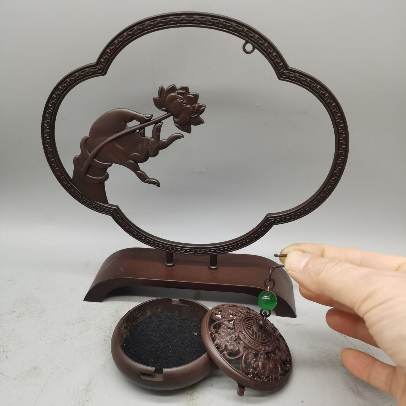 Chinese antique pure copper incense hanging furnace ornaments