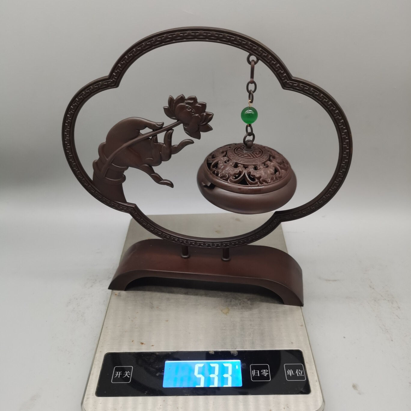 Chinese antique pure copper incense hanging furnace ornaments