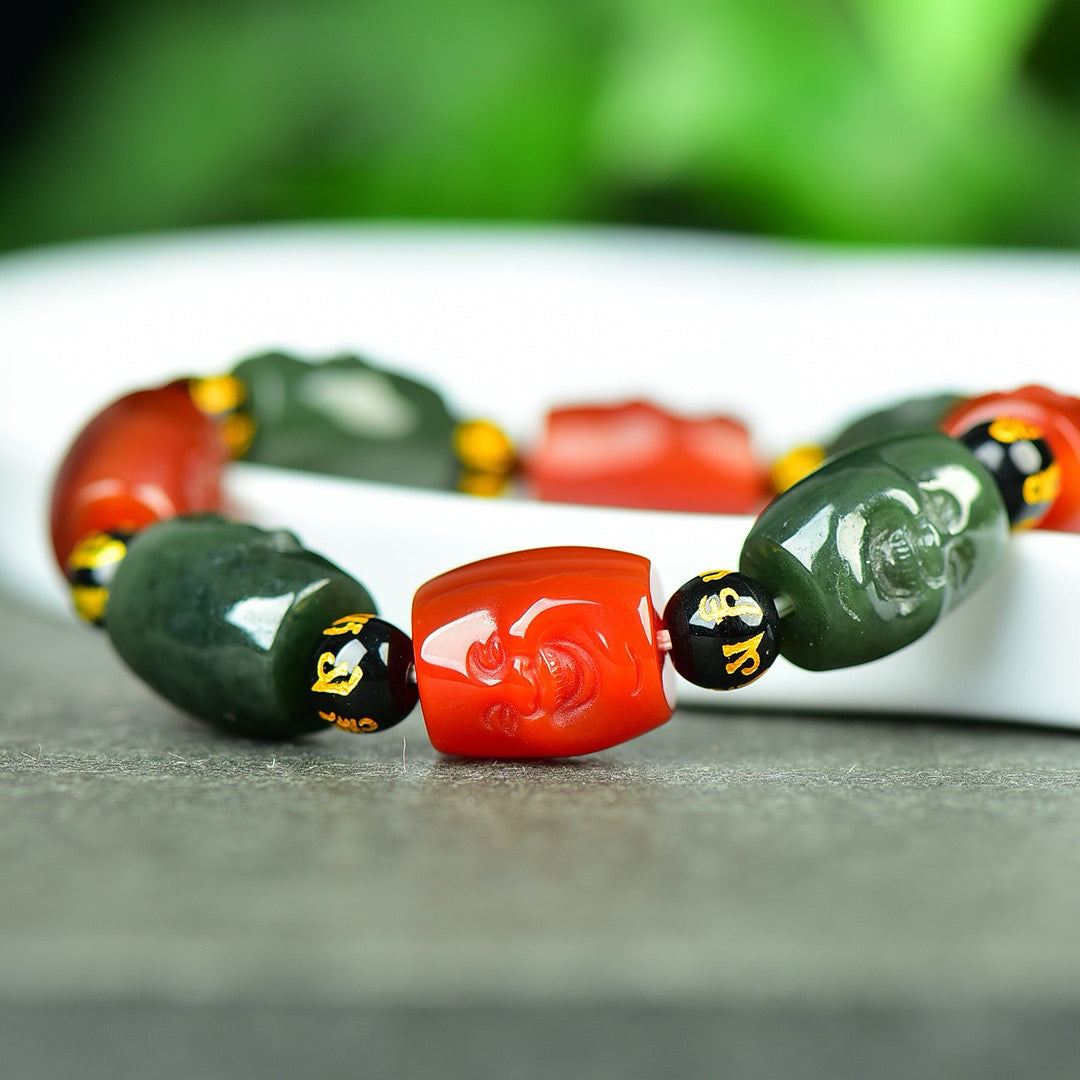 Hotan Jade's "Duobao Buddha Head Bracelet"