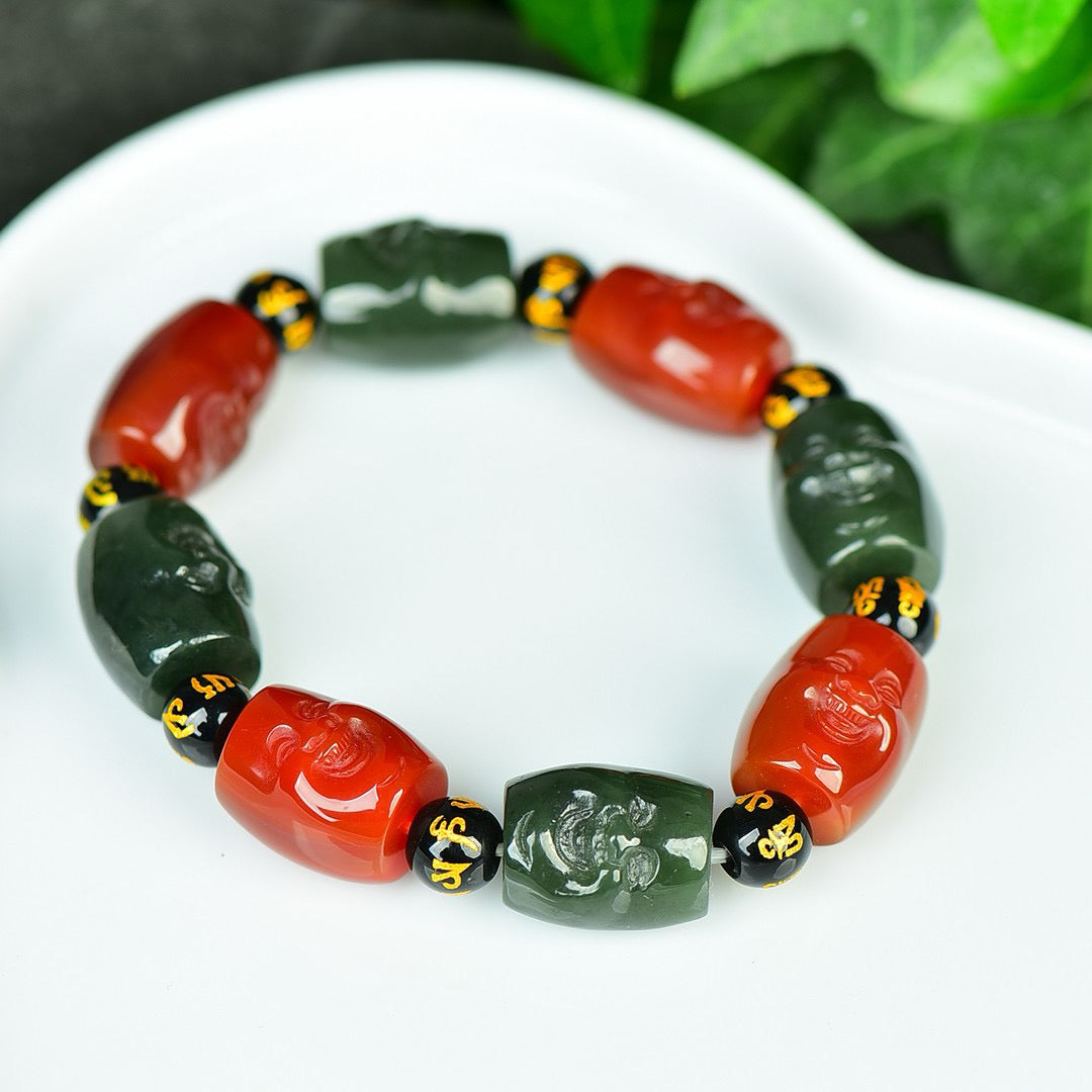 Hotan Jade's "Duobao Buddha Head Bracelet"