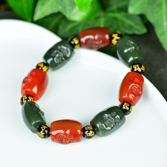 Hotan Jade's "Duobao Buddha Head Bracelet"