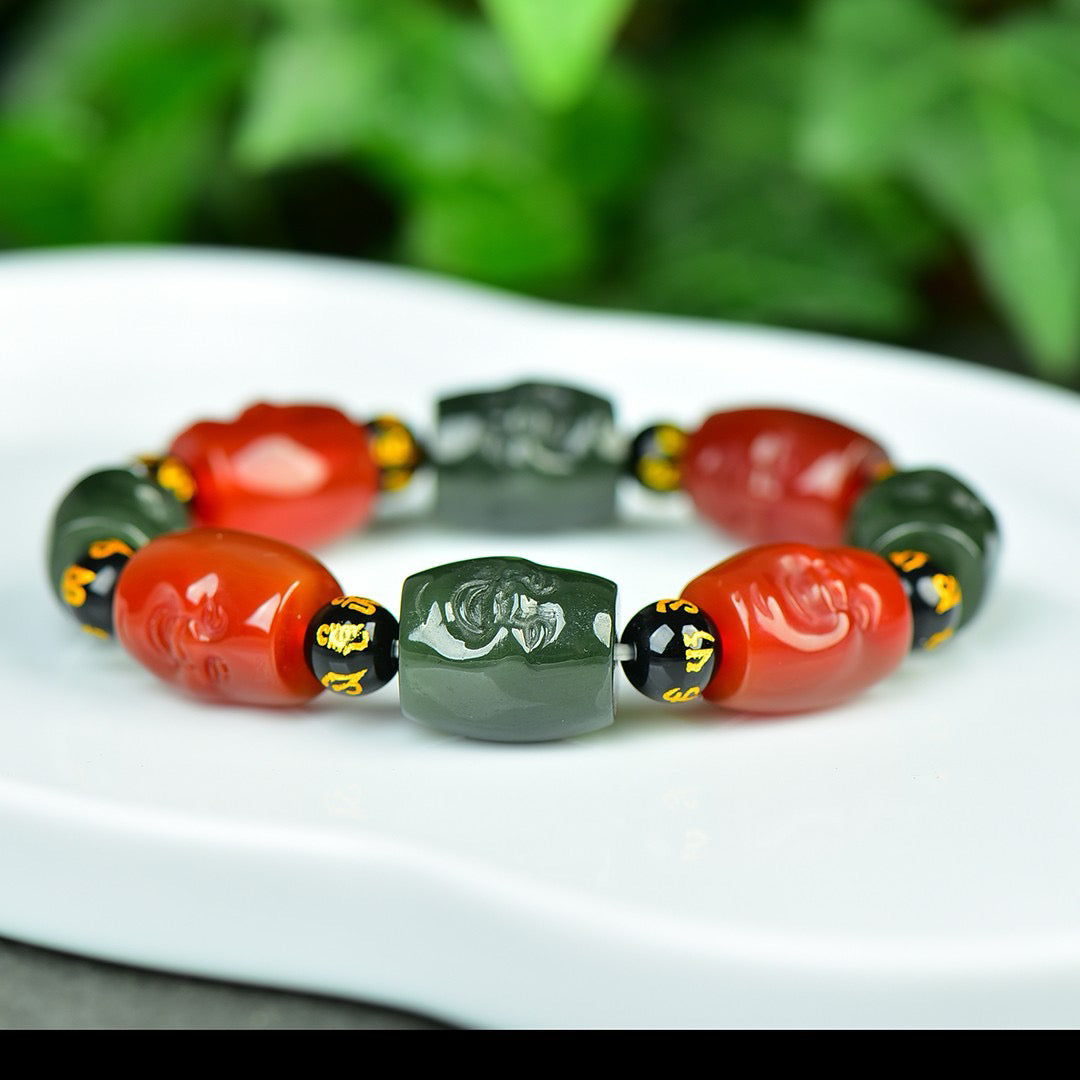 Hotan Jade's "Duobao Buddha Head Bracelet"