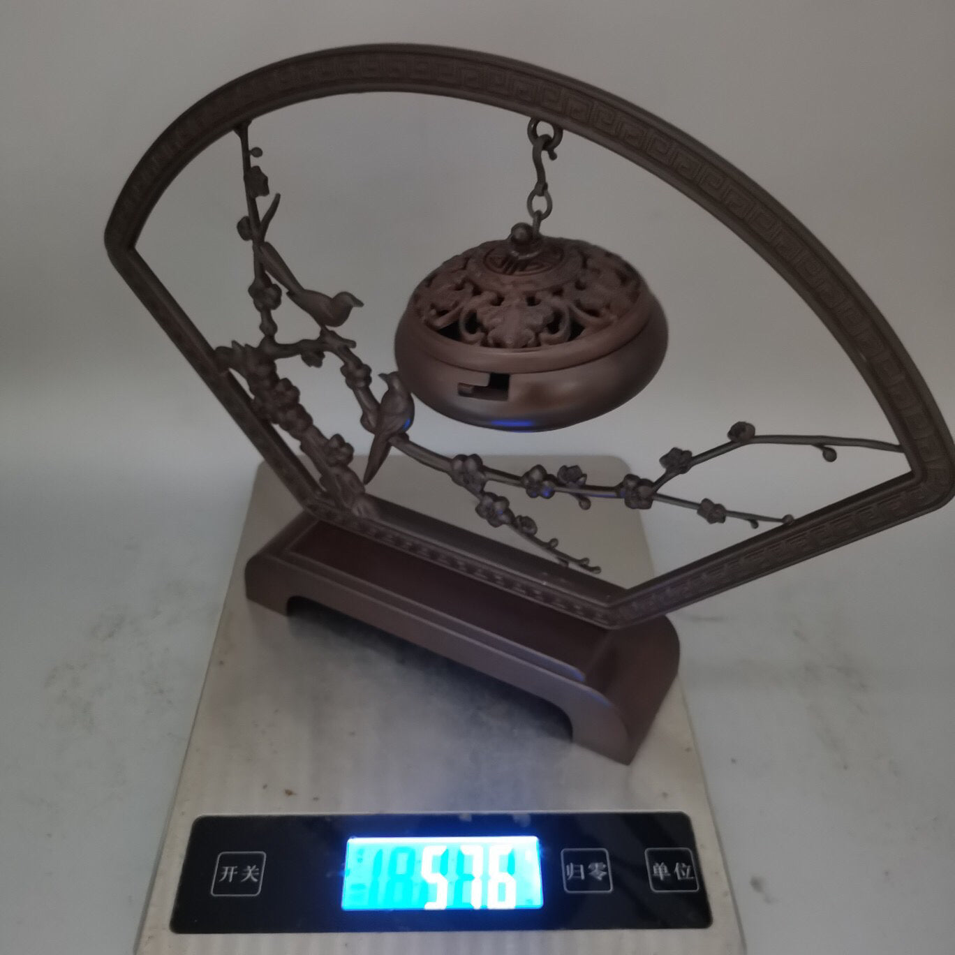 Chinese antique pure copper incense hanging furnace ornaments