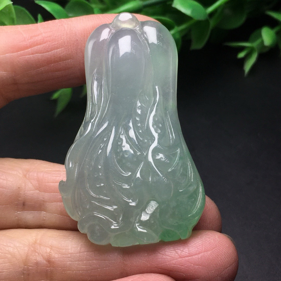 Ice floating green jade three-dimensional cabbage