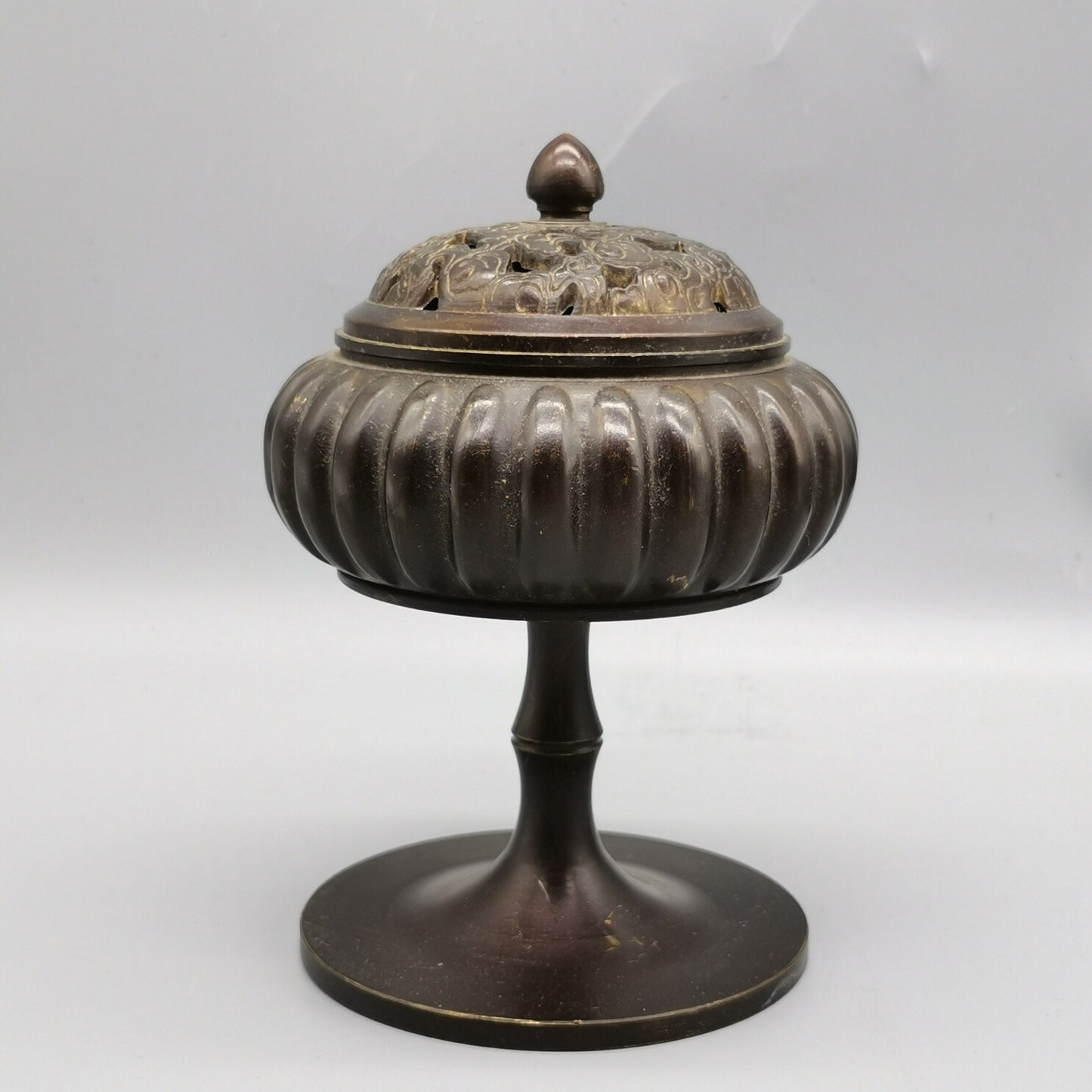 Chinese antique pure copper lantern incense burner