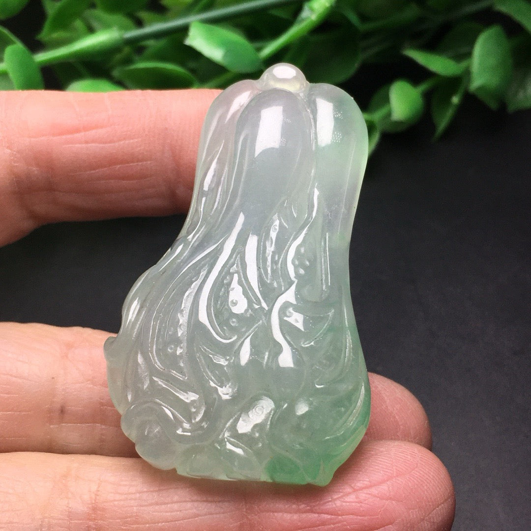 Ice floating green jade three-dimensional cabbage