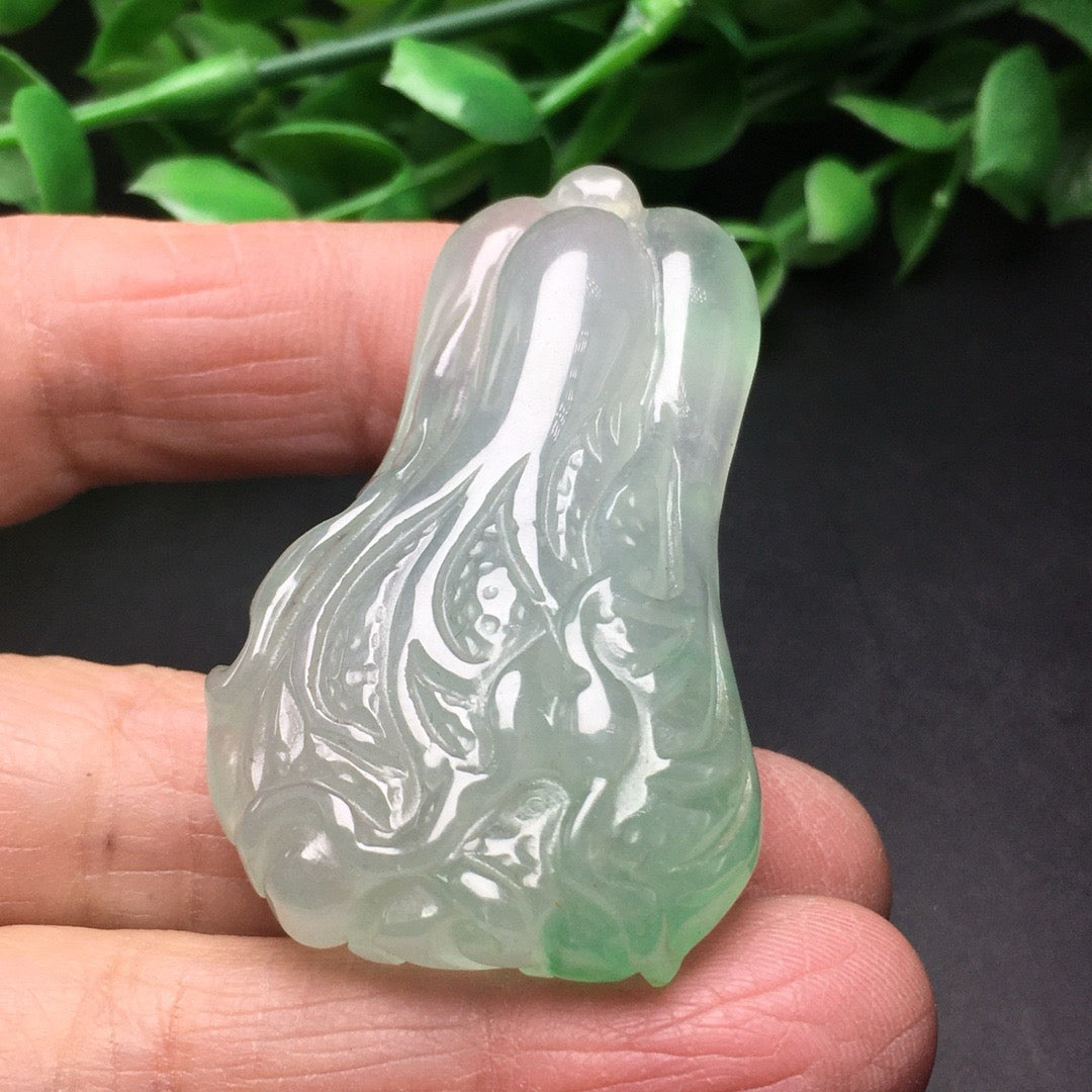 Ice floating green jade three-dimensional cabbage