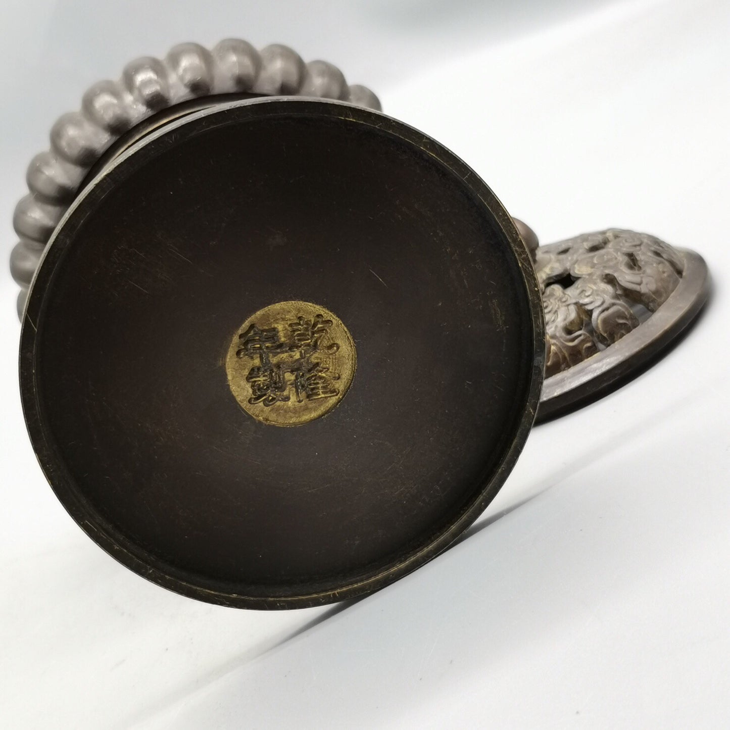 Chinese antique pure copper lantern incense burner