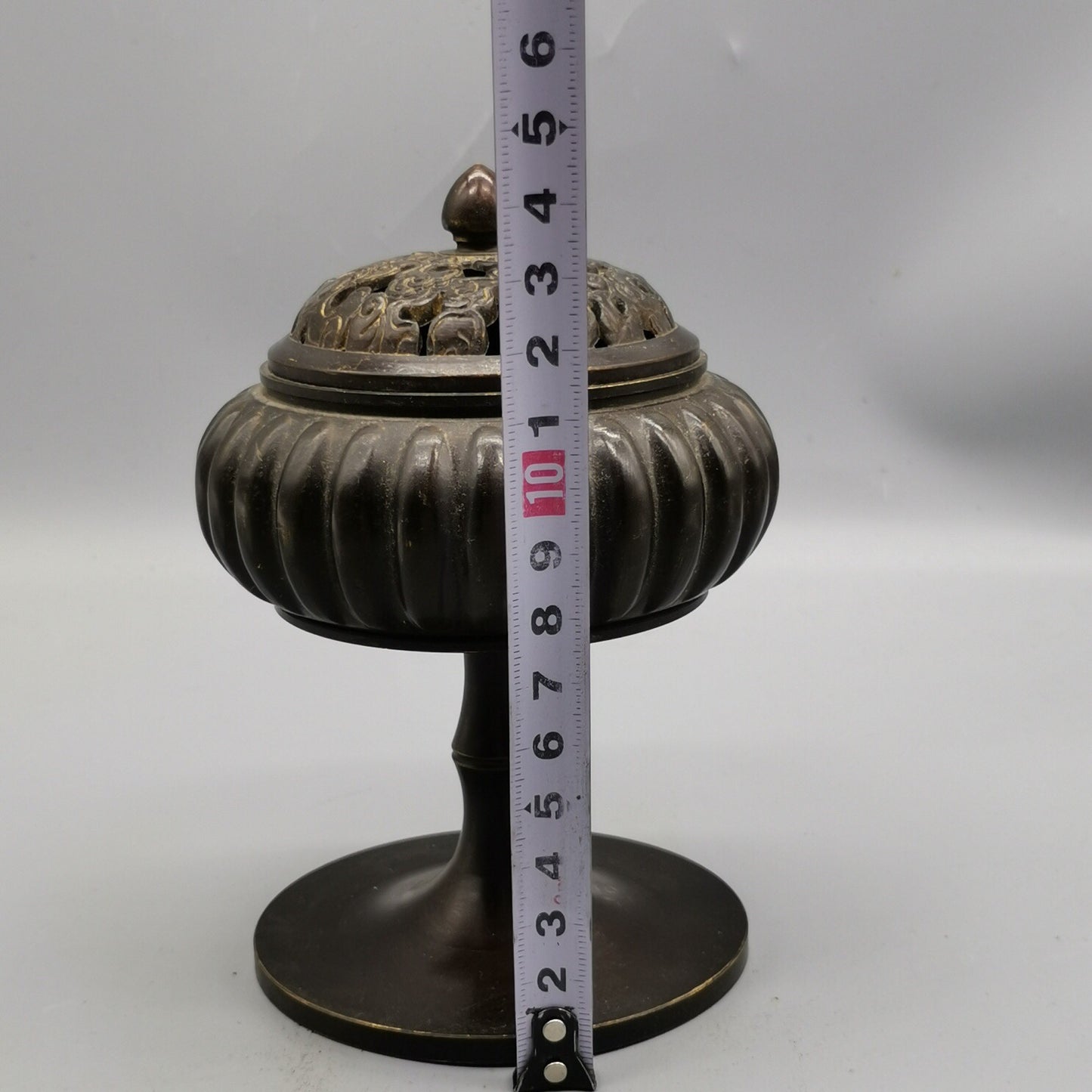 Chinese antique pure copper lantern incense burner