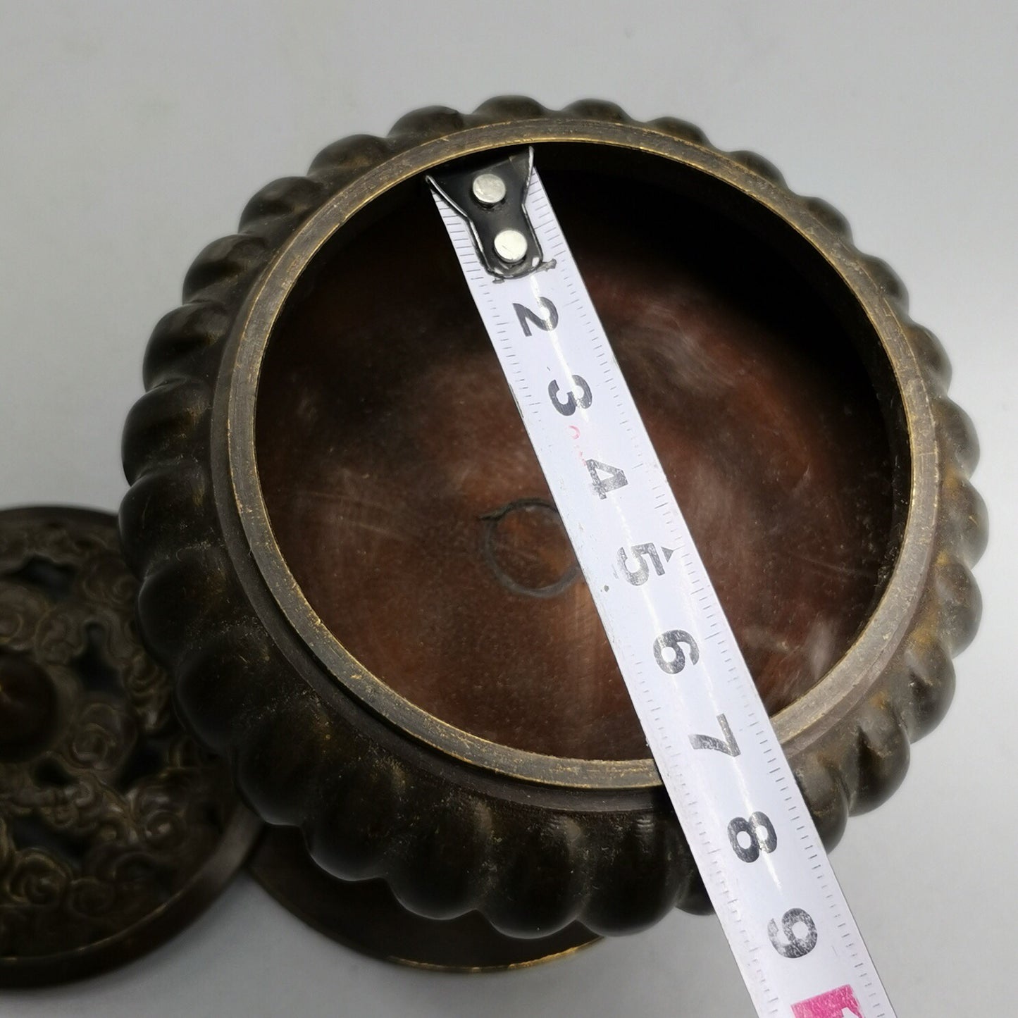 Chinese antique pure copper lantern incense burner