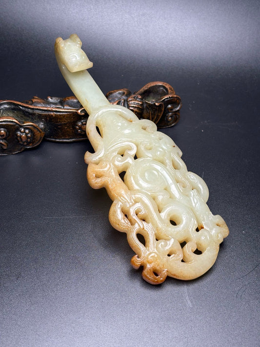 Chinese antique Hotan Jade coffin handle