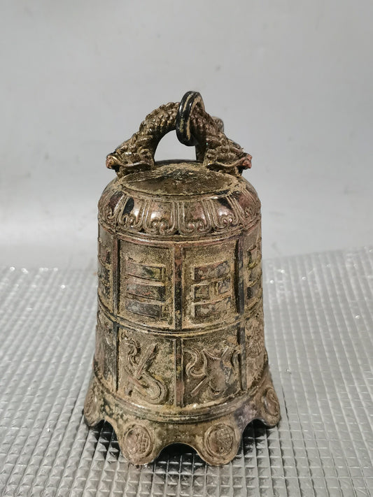 Chinese antique pure copper eight treasure clock ornaments