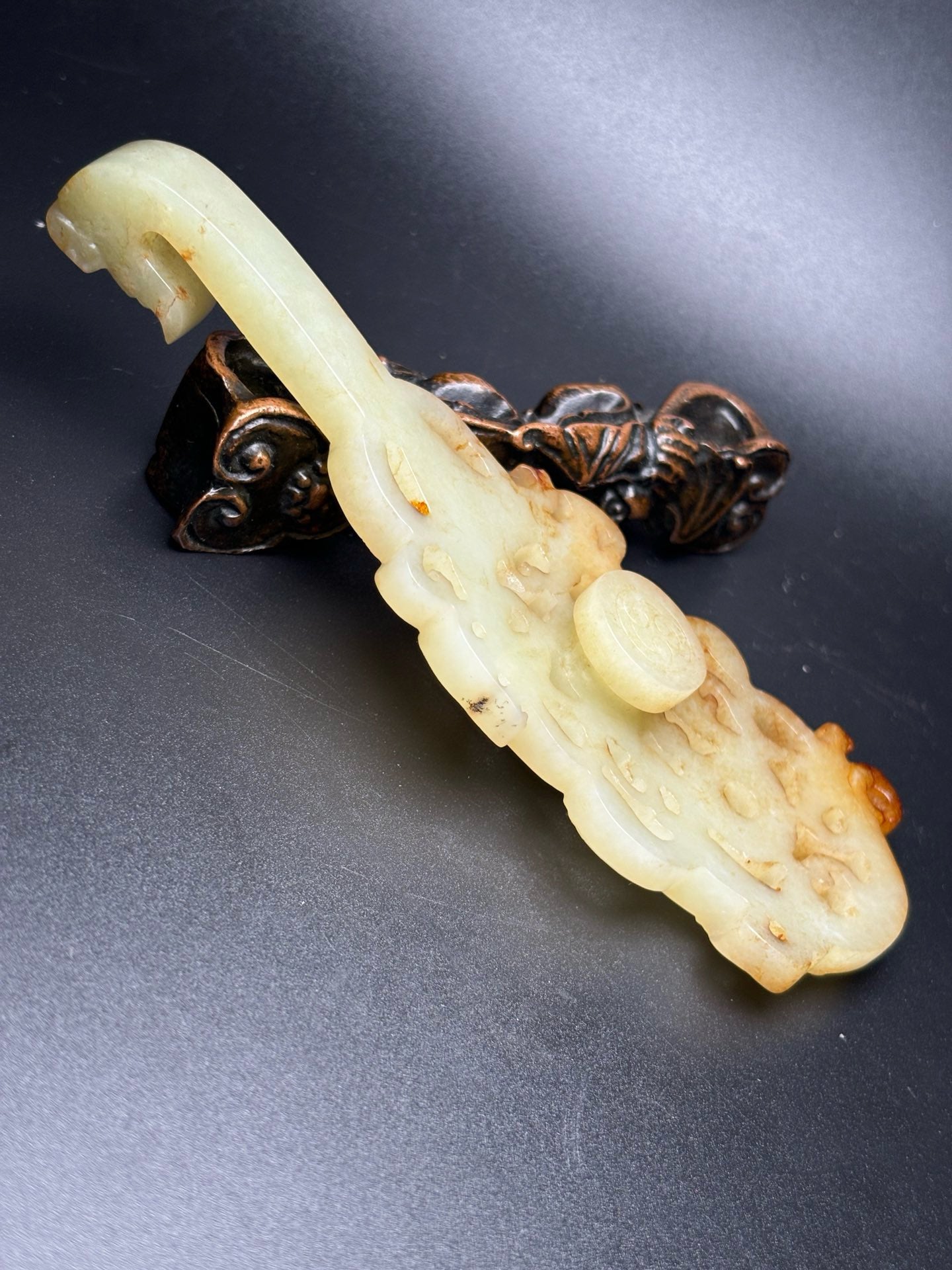 Chinese antique Hotan Jade coffin handle