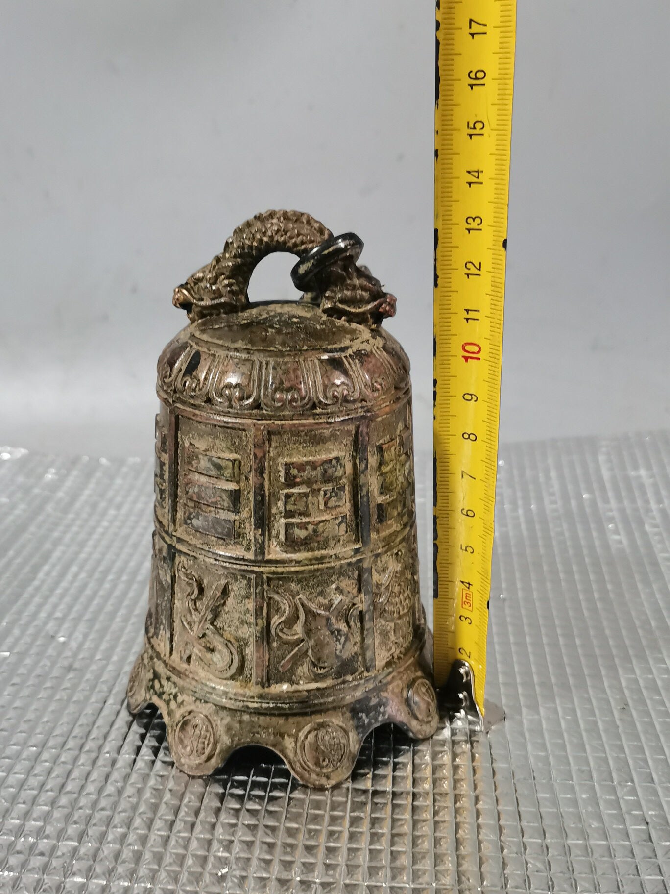 Chinese antique pure copper eight treasure clock ornaments