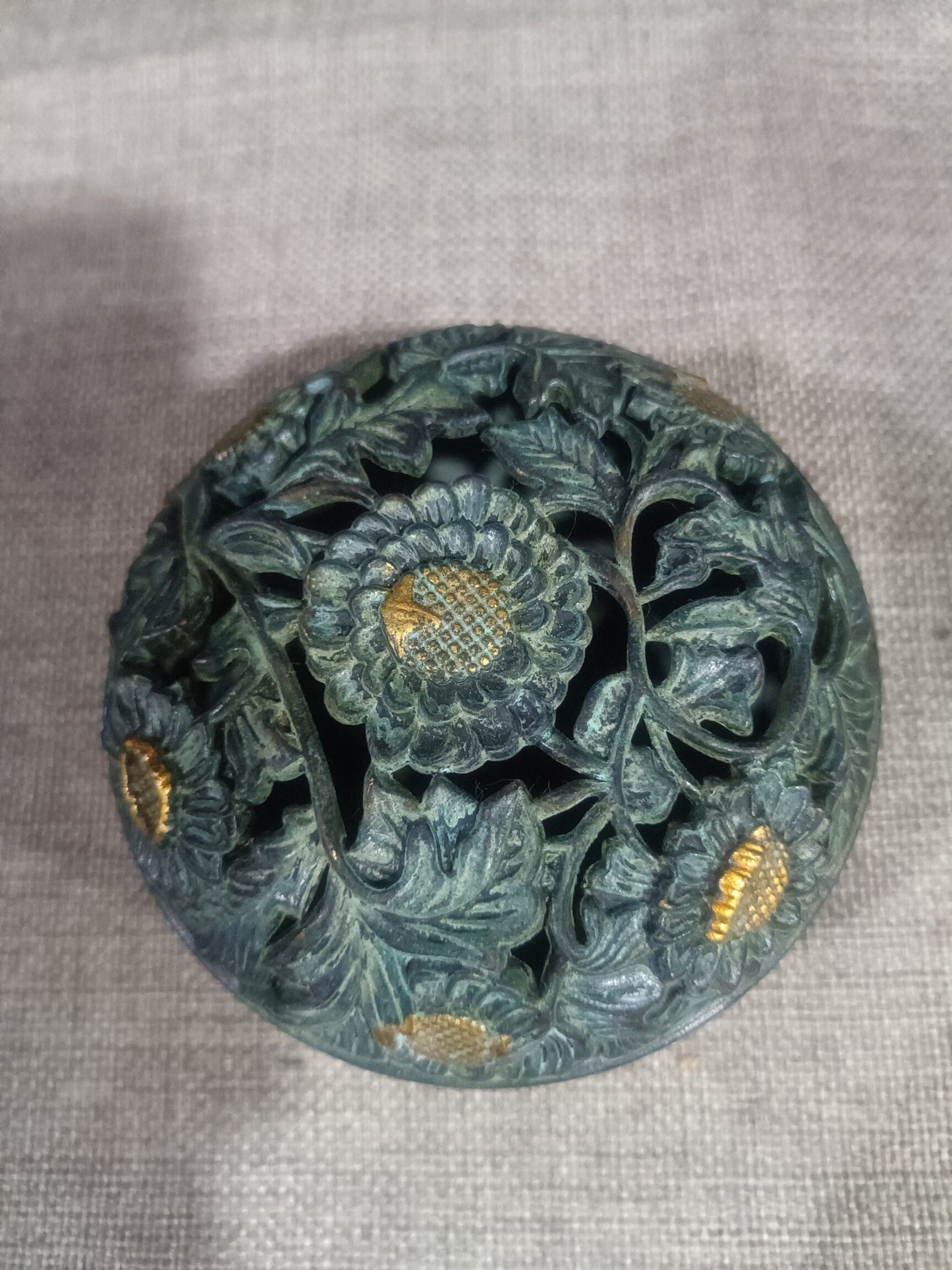 Chinese antique pure copper incense burner ornaments