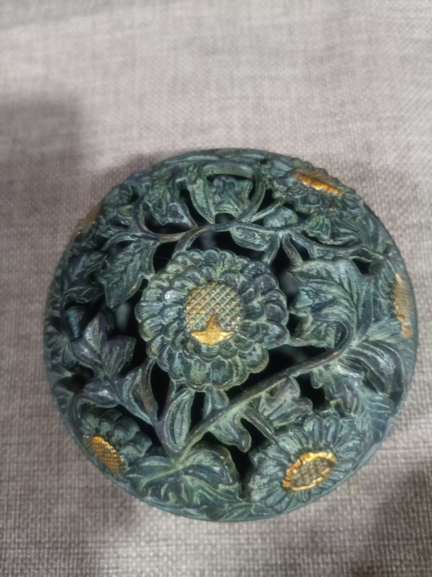 Chinese antique pure copper incense burner ornaments