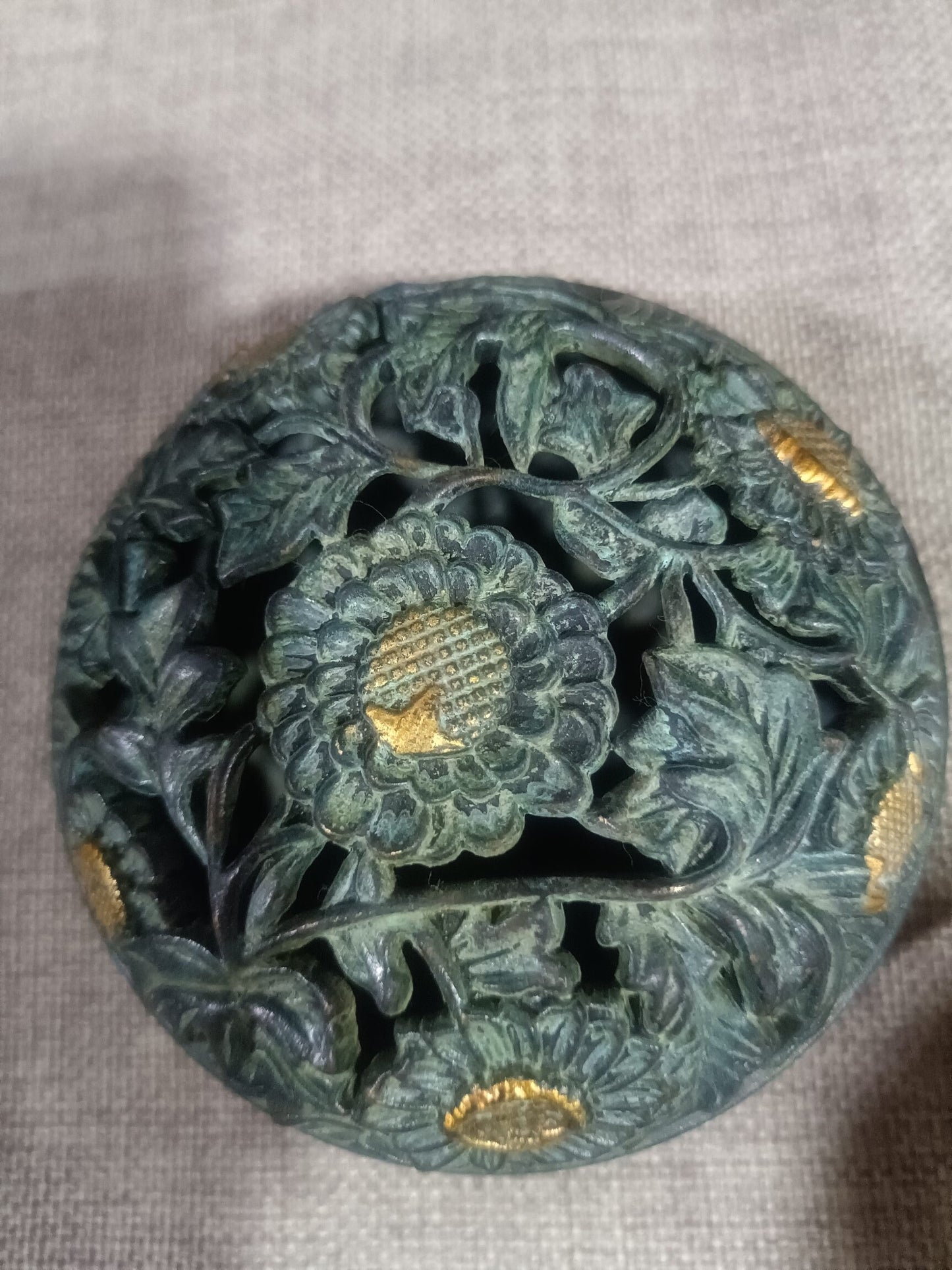 Chinese antique pure copper incense burner ornaments