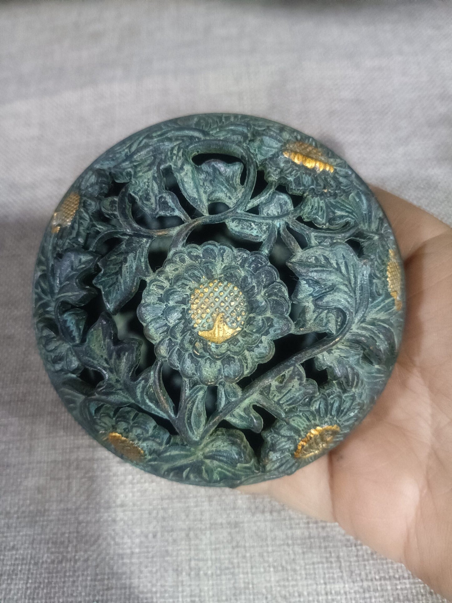 Chinese antique pure copper incense burner ornaments