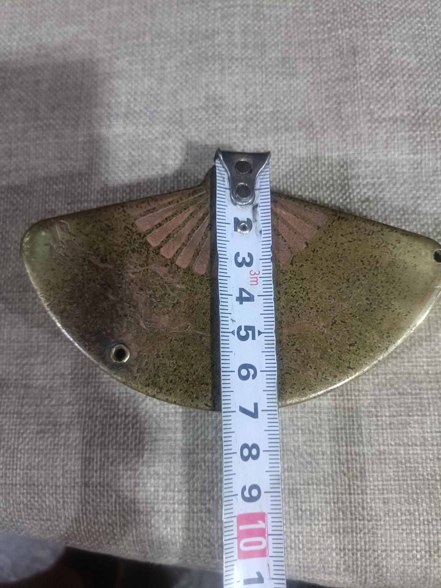 Chinese antique pure copper fan-shaped water droplets