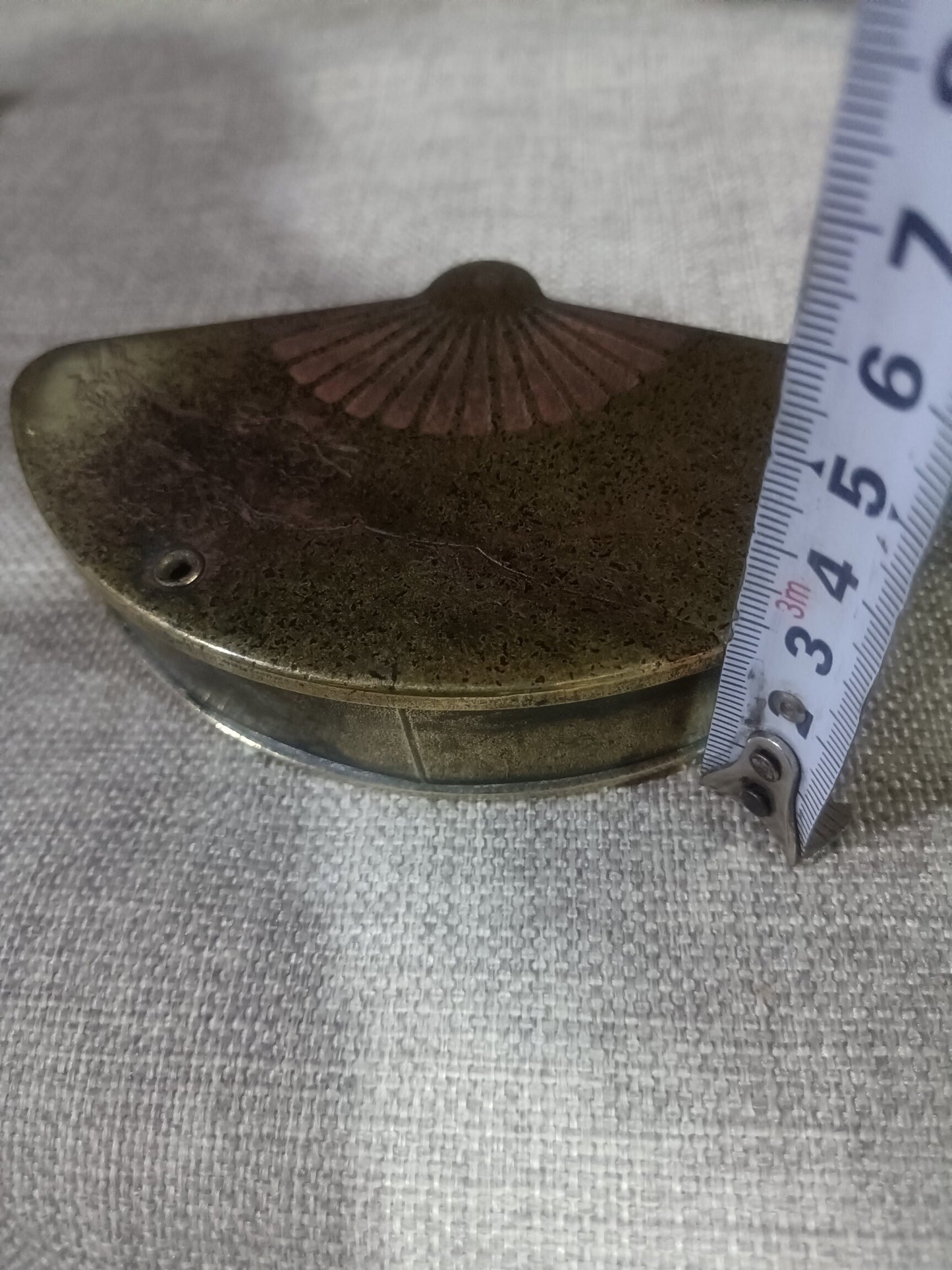 Chinese antique pure copper fan-shaped water droplets