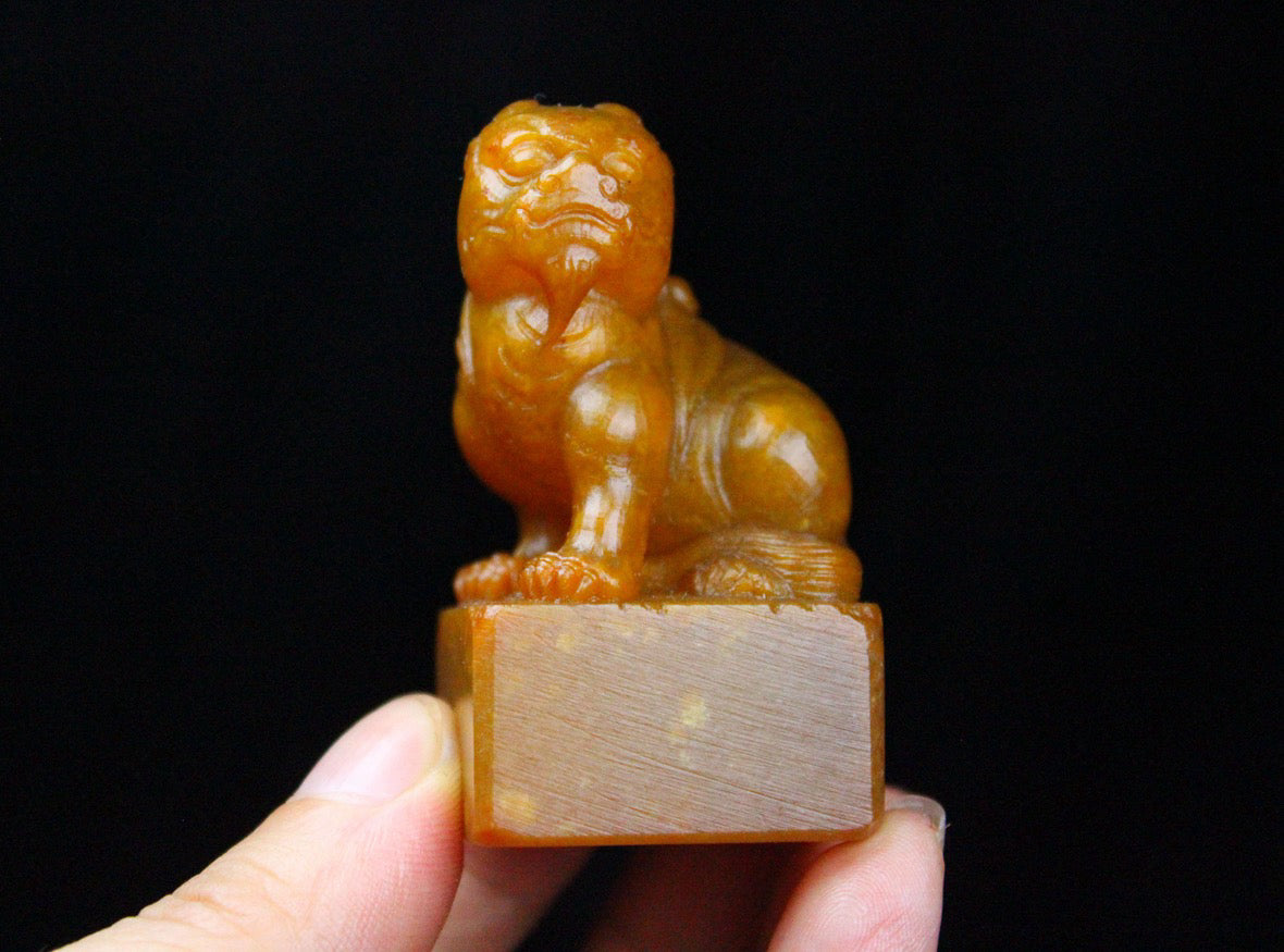 Chinese antique Shoushan stone seal embryo