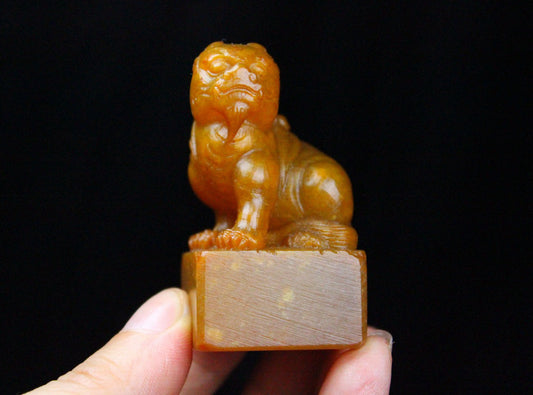 Chinese antique Shoushan stone seal embryo