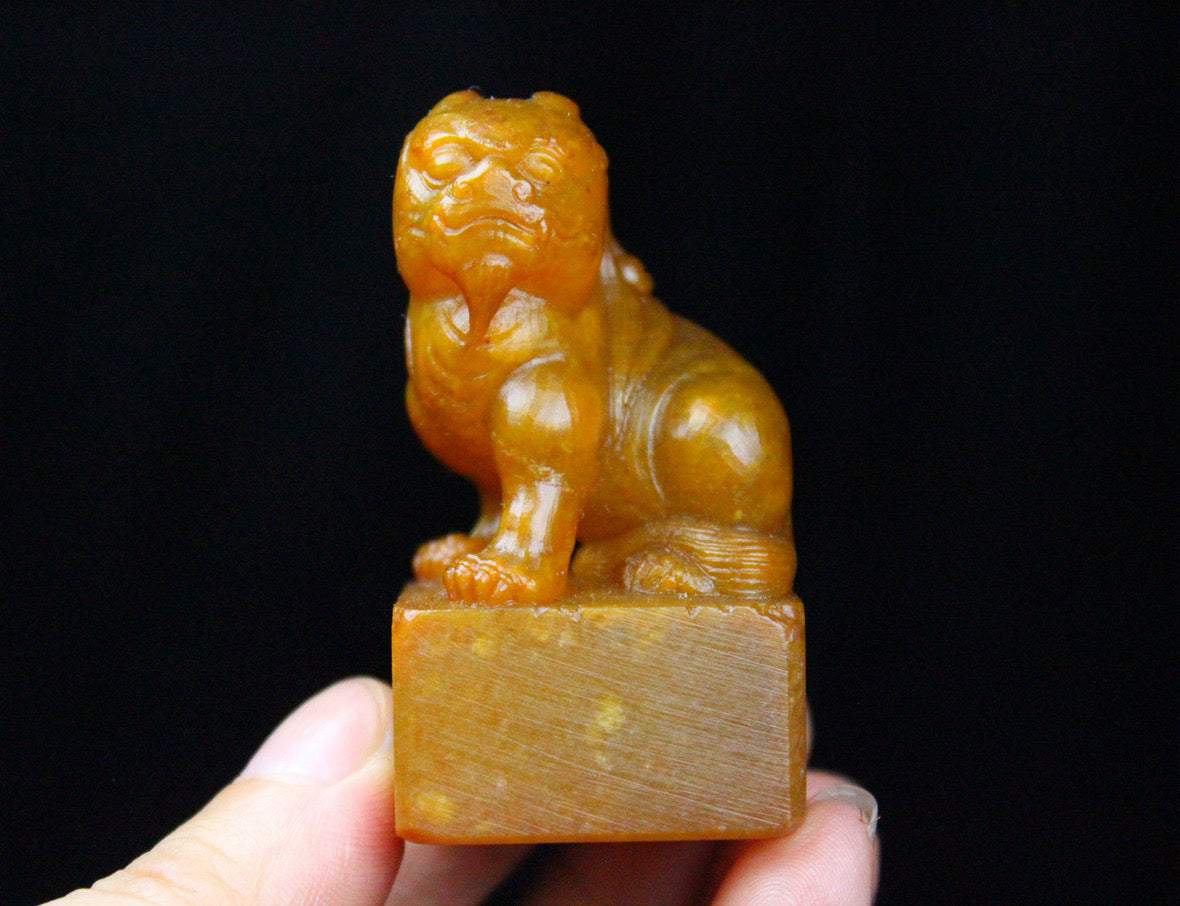 Chinese antique Shoushan stone seal embryo