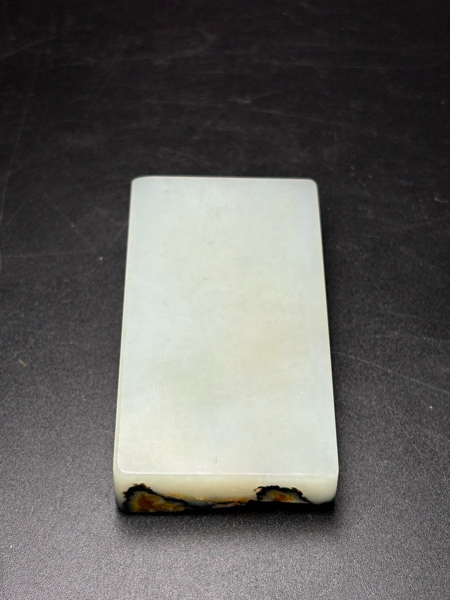 Chinese Antique Hotan Jade Black Skin Seed